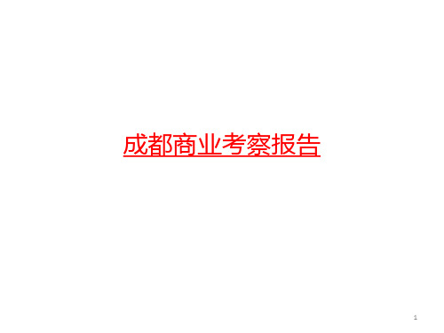 2016年成都商业项目(铁像寺水街、成都大悦城等)考察报告ppt课件