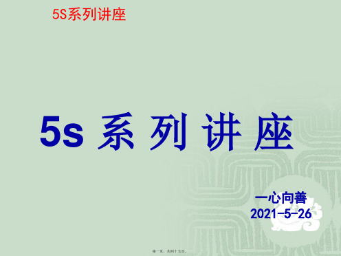 5S系列知识讲座(PPT 44页)(共45PPT)