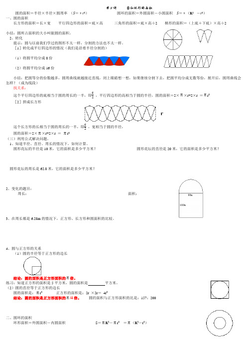 圆的面积与环形