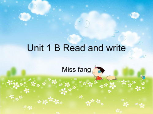 pep小学英语四年级下册Unit 1 B Read and write