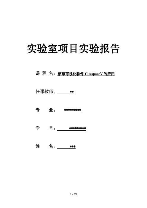 CiteSpace实验报告-