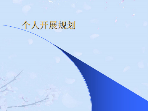 个人发展规划2021完整版PPT