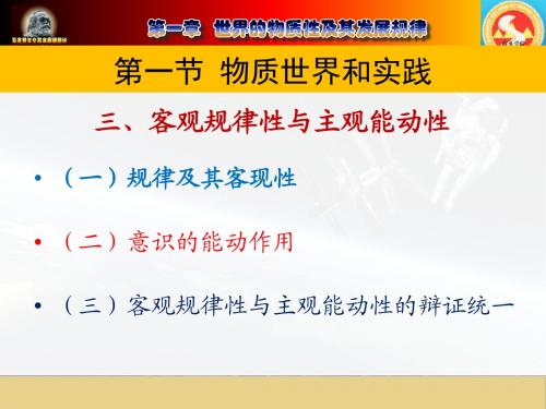 马原第一章第一节(三)客观规律性与主观能动性