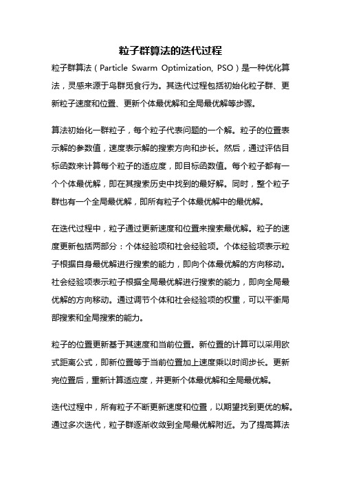 粒子群算法的迭代过程