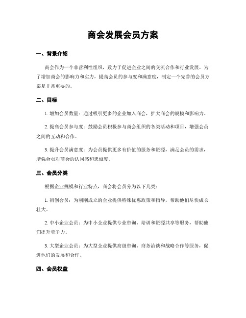 商会发展会员方案