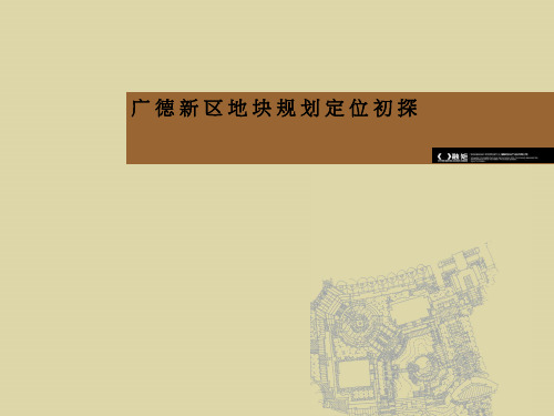 安徽广德县新区地块规划定位方案_99PPT