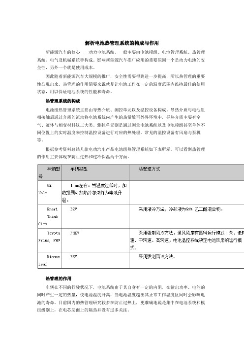 0104.解析电池热管理系统的构成与作用