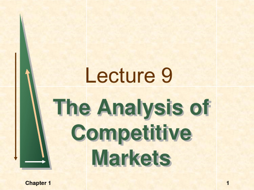 Tsinghua_2005MBA_lecture_09(TheAnalysisofCompetitiveMarkets)