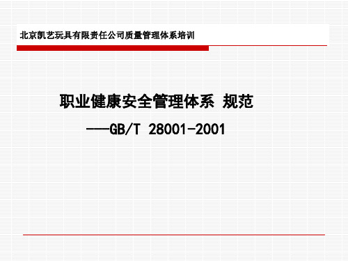 职业健康安全管理体系 规范