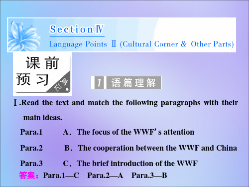 201X_201X学年高中英语Module6AnimalsindangerSectionⅣLangu