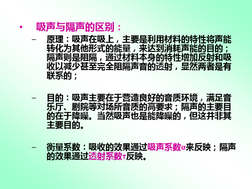 吸声材料和隔声材料