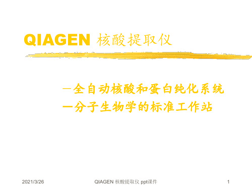 QIAGEN 核酸提取仪 ppt课件