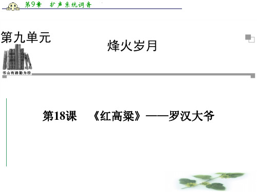 人教语文选修课件(中国小说欣赏)：第9单元 第18课《红高粱》——罗汉大爷