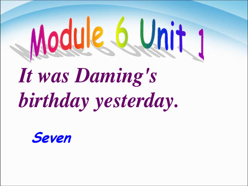 外研社(三起)六年级下册英语M6  U1  It was Daming's birthday yesterday(共32张PPT)