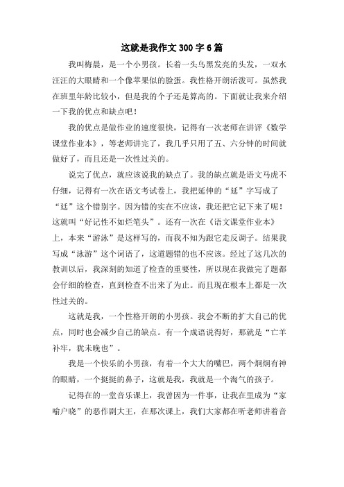 这就是我作文300字6篇