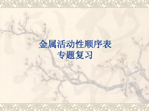 专题一 金属活动性顺序表ppt