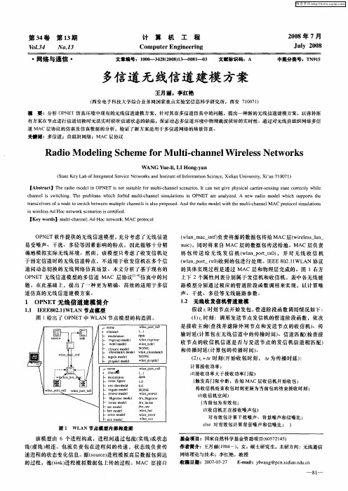 多信道无线信道建模方案