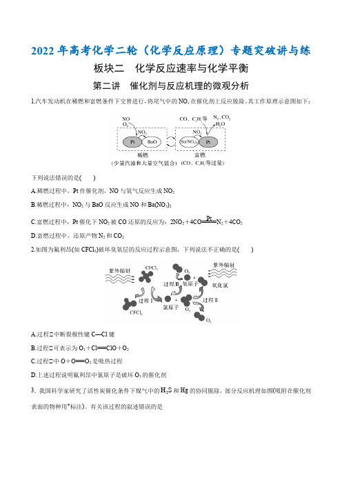 第二讲 催化剂与反应机理的微观分析-(专题训练)(原卷版)