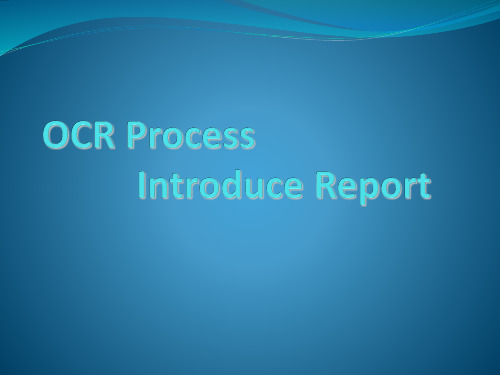 OCR Process Introduce Report