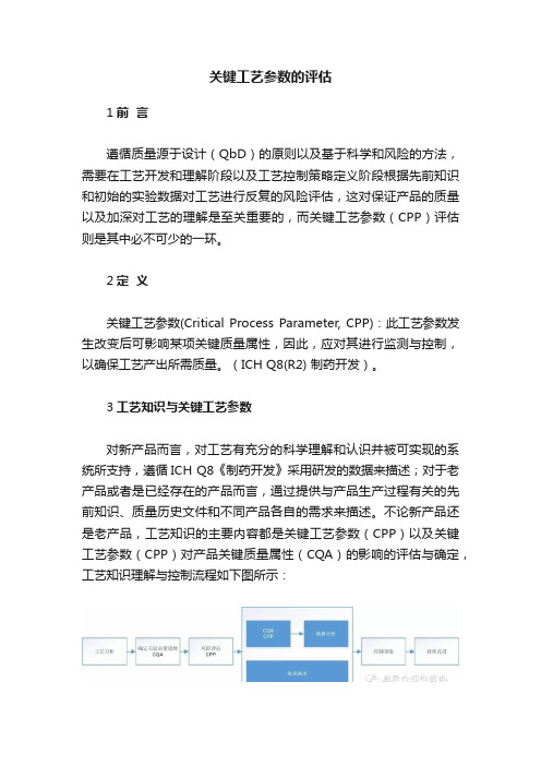 关键工艺参数的评估