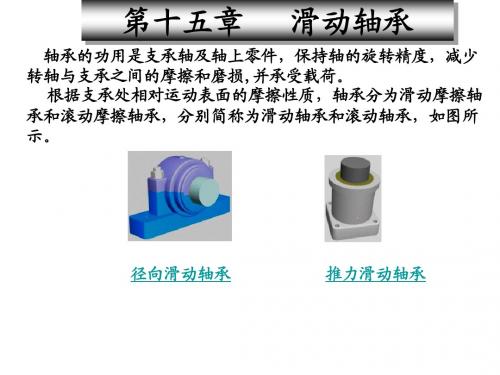 第十五章滑动轴承介绍