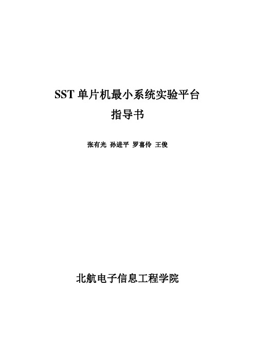 SST单片机最小系统实验板使用说明书