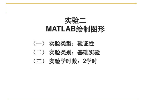 实验二MATLAB绘制图形