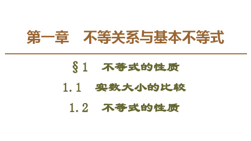 1.1-2实数大小的比较、不等式的性质