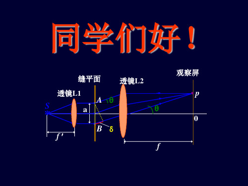 单缝的夫琅禾费衍射