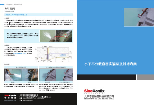 水下不分散自密实封堵方案(华石纳固)