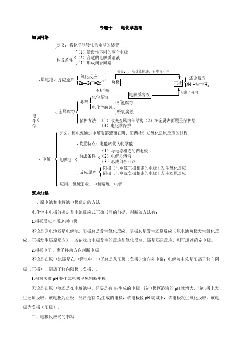 《专题十 电化学基础》(含答案,8页)