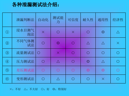 泄漏测试理论知识pps