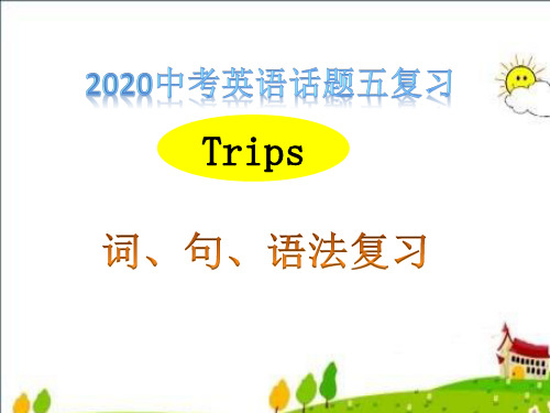 新目标英语中考话题复习五-trips 词汇句型语法复习