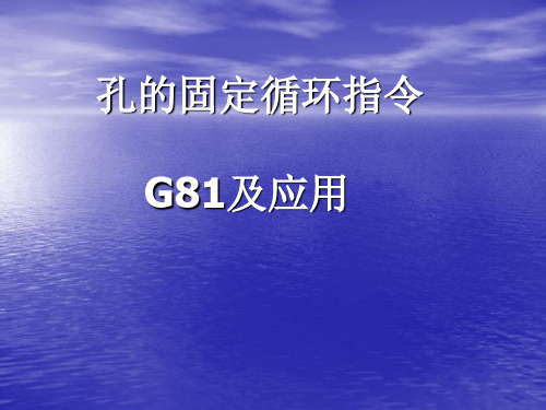 G81数控编程