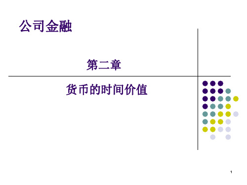 公司金融-第二章 货币的时间价值(1)