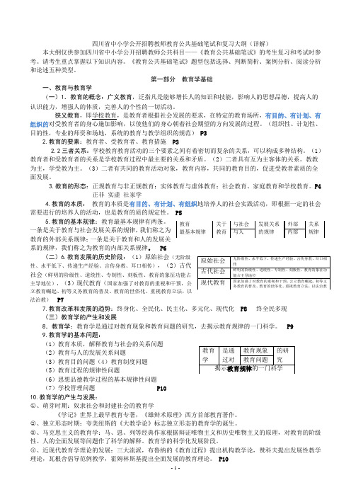 四川省教师公招教育公共基础笔试复习(高效记忆)