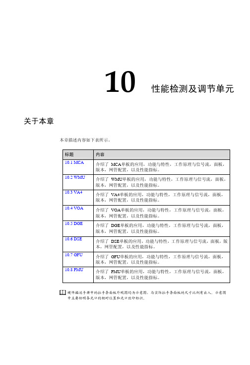 华为波分技术-性能检测与调节单元