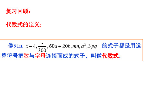 沪科版七年级数学上册第二章整式之单项式和多项式ppt (1)