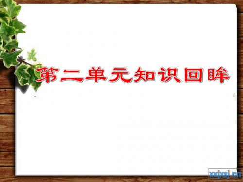 八年级上册历史第二单元复习【北师大版】