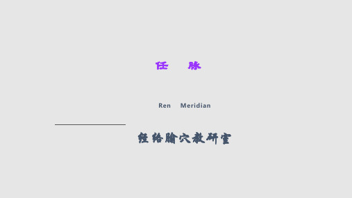 任脉优秀PPT课件学习PPT教案