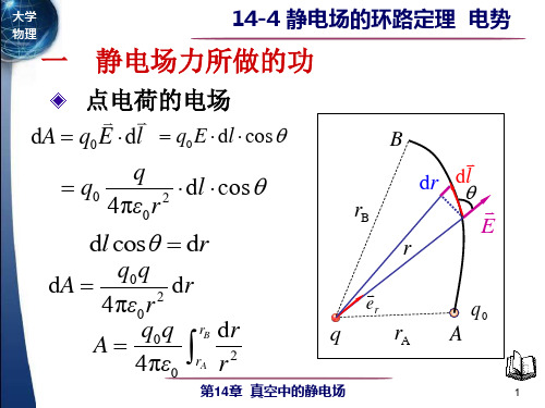 大学物理课件：14-4 静电场的环路定理与电势