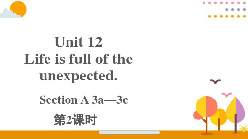 Unit 12Section A 3a—3c课件2021-2022学年人教版英语九年级全册