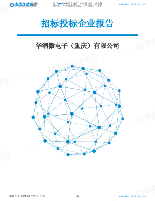 华润微电子(重庆)有限公司-招投标数据分析报告