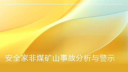 安全家非煤矿山事故分析与警示