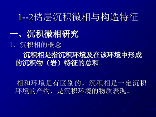 1--2储层沉积微相与构造特征