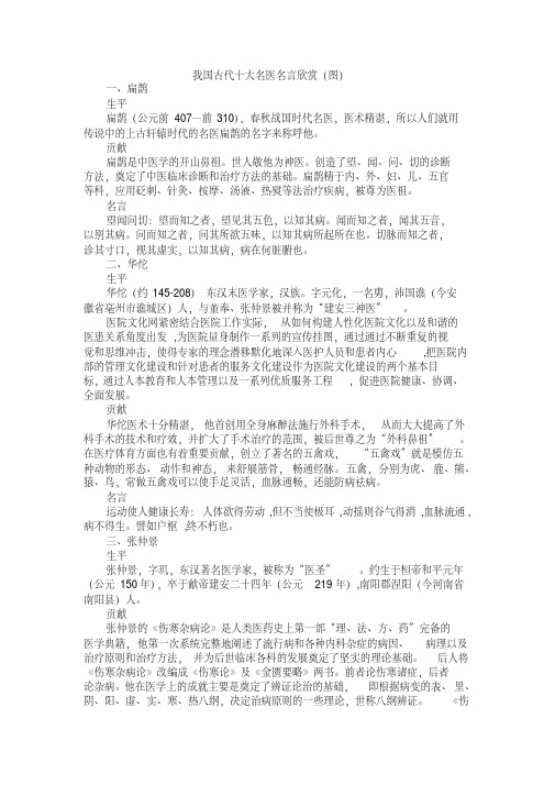 我国古代十大名医名言欣赏(图)