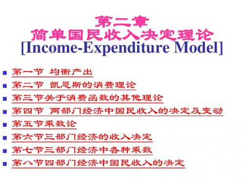 第2章 国民收入决定理论[1]——收入-支出模型