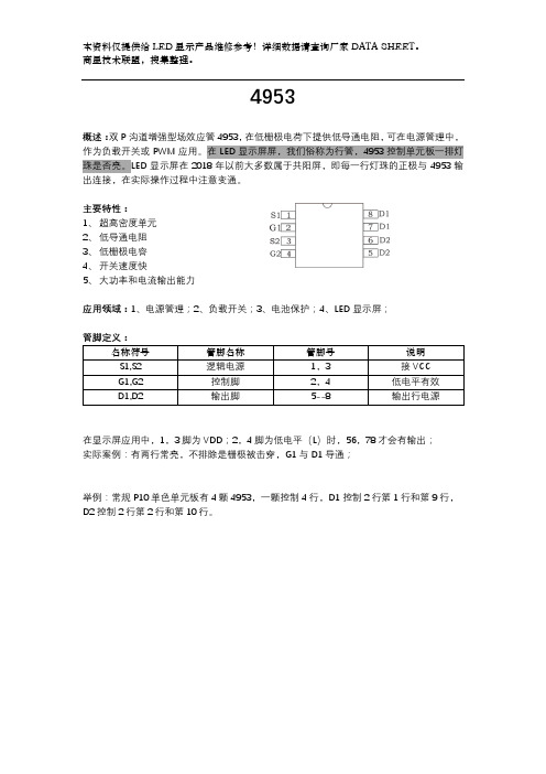 LED显示屏维修芯片4953