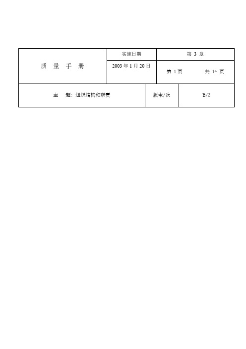 集团公司质量手册