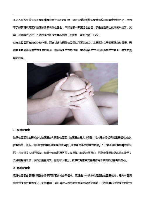 氨糖软骨素和胶原软骨素有什么区别？看这篇就懂了!